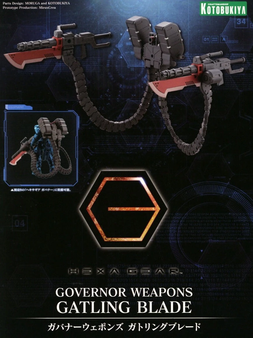 Hexa Gear Governor Weapons Gatling Blade 1/24 Scale Model Kit 4 Hexa Gear Governor Weapons Gatling Blade 1/24 Scale Model Kit - Image 2