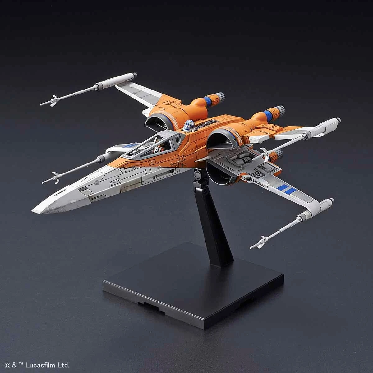 Bandai Star Wars The Rise Of Skywalker Poe's X-Wing Fighter 1/72 Scale Model Kit 5 Bandai Star Wars The Rise Of Skywalker Poe's X-Wing Fighter 1/72 Scale Model Kit - Image 3
