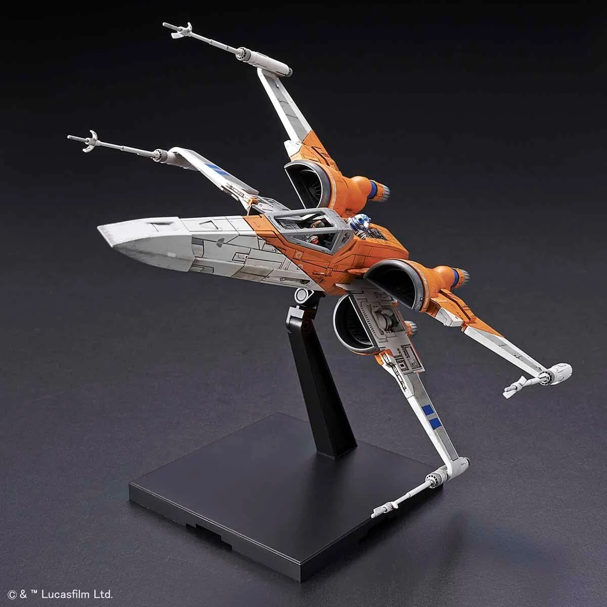 Bandai Star Wars The Rise Of Skywalker Poe's X-Wing Fighter 1/72 Scale Model Kit 14 Bandai Star Wars The Rise Of Skywalker Poe's X-Wing Fighter 1/72 Scale Model Kit - Image 12