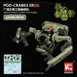 Space POD CRAB03 ER06 Green Space Construction/Industrial Mobile Model Kit -Bandai Sales Store ER06 KK82002E