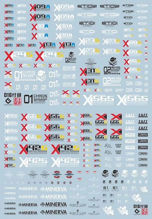 A28 Gundam CE Seed / Destiny General Design Decal Sheet 4 A28 Gundam CE Seed / Destiny General Design Decal Sheet - Image 2