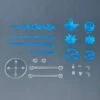 Bandai CUSTOMIZE EFFECT GUNFIRE IMAGE 02 (BLUE) -Bandai Sales Store customize effect gunfire image ver blue gp