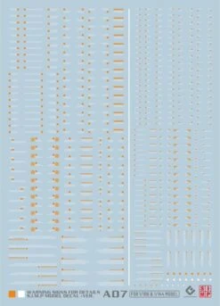 A07-1 General Caution Sign Orange & White Decal Sheet